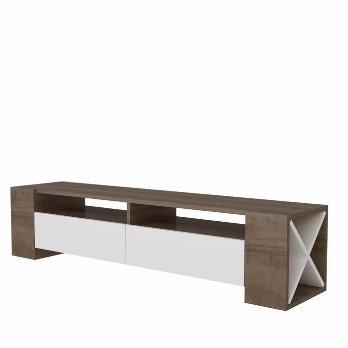 Hanah Home Sosruko Soporte para TV Nogal y Blanco